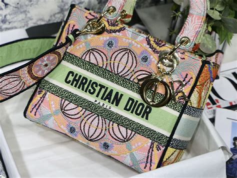 medium lady d-lite bag multicolor tie & dior embroidery|lady d lite embroidery bags.